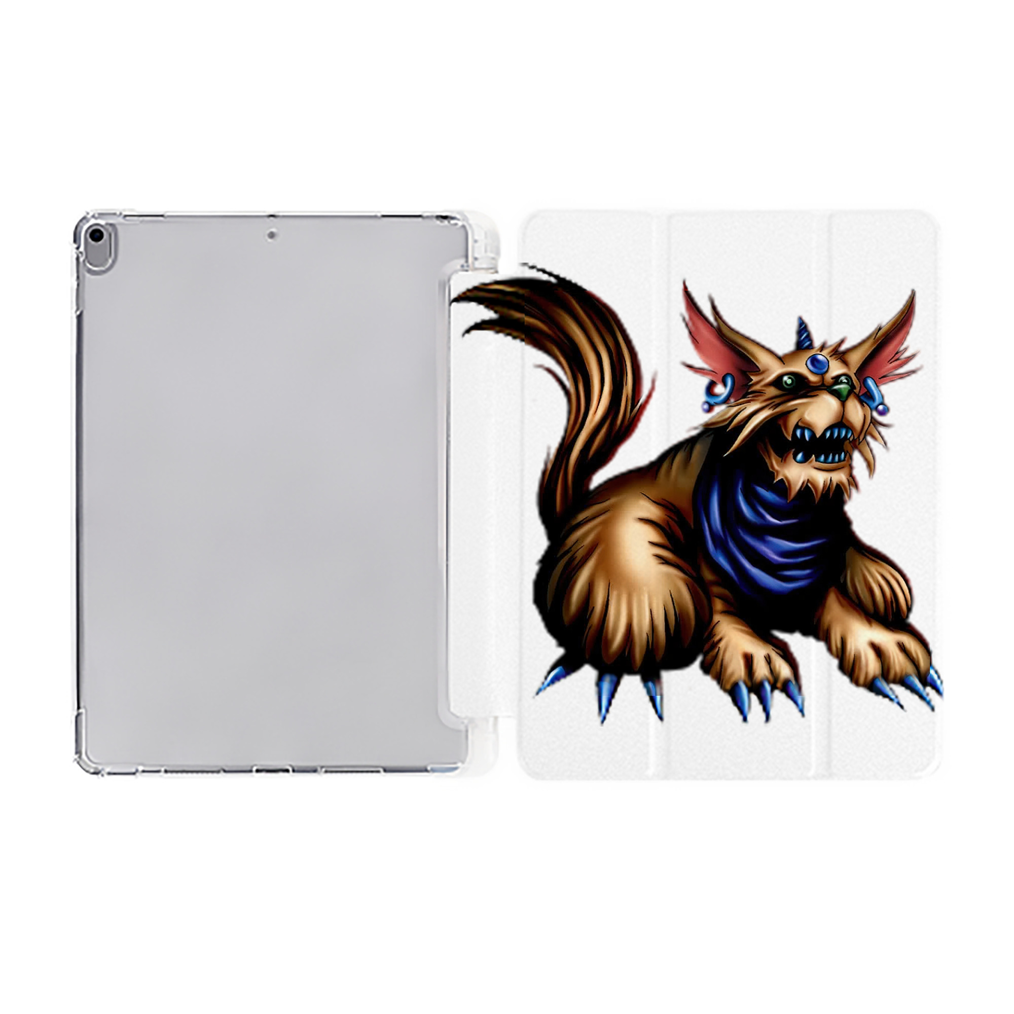 （画像用） 遊☆戯☆王 Yu-Gi-Oh! IPad ケース ペン収納付き 三つ折りスタンド PUレザー×シリコン 対応機種9.5/10.5/10.9インチ